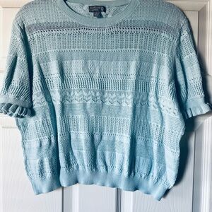 Cupcake Light Blue Knit Top